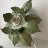 Green metal leaf wall light