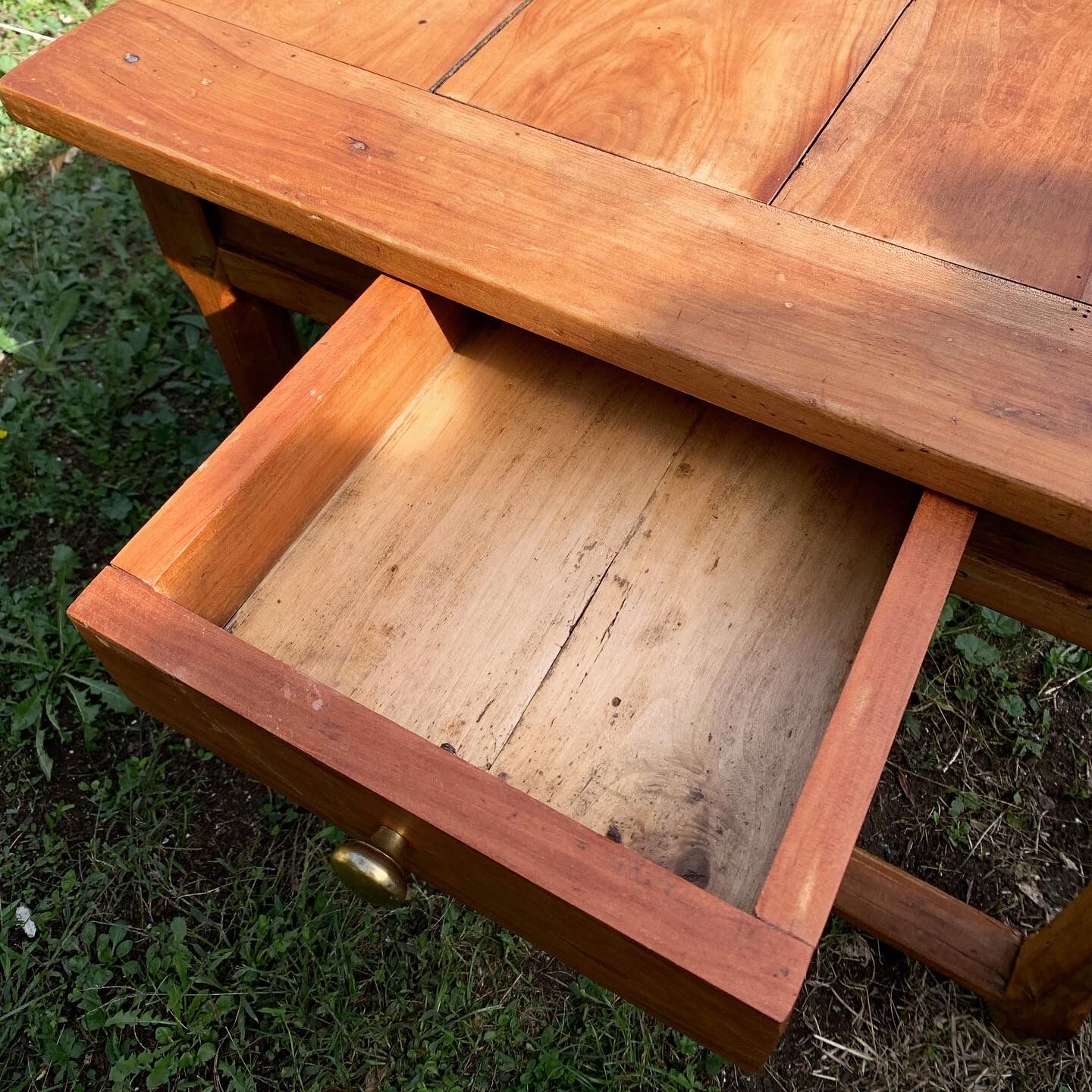 Old solid oak farm table