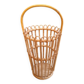 Porte parapluie en osier rotin vintage