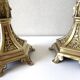 Pair of Antique Gothic Revival Candle Holders in Gold Bronze