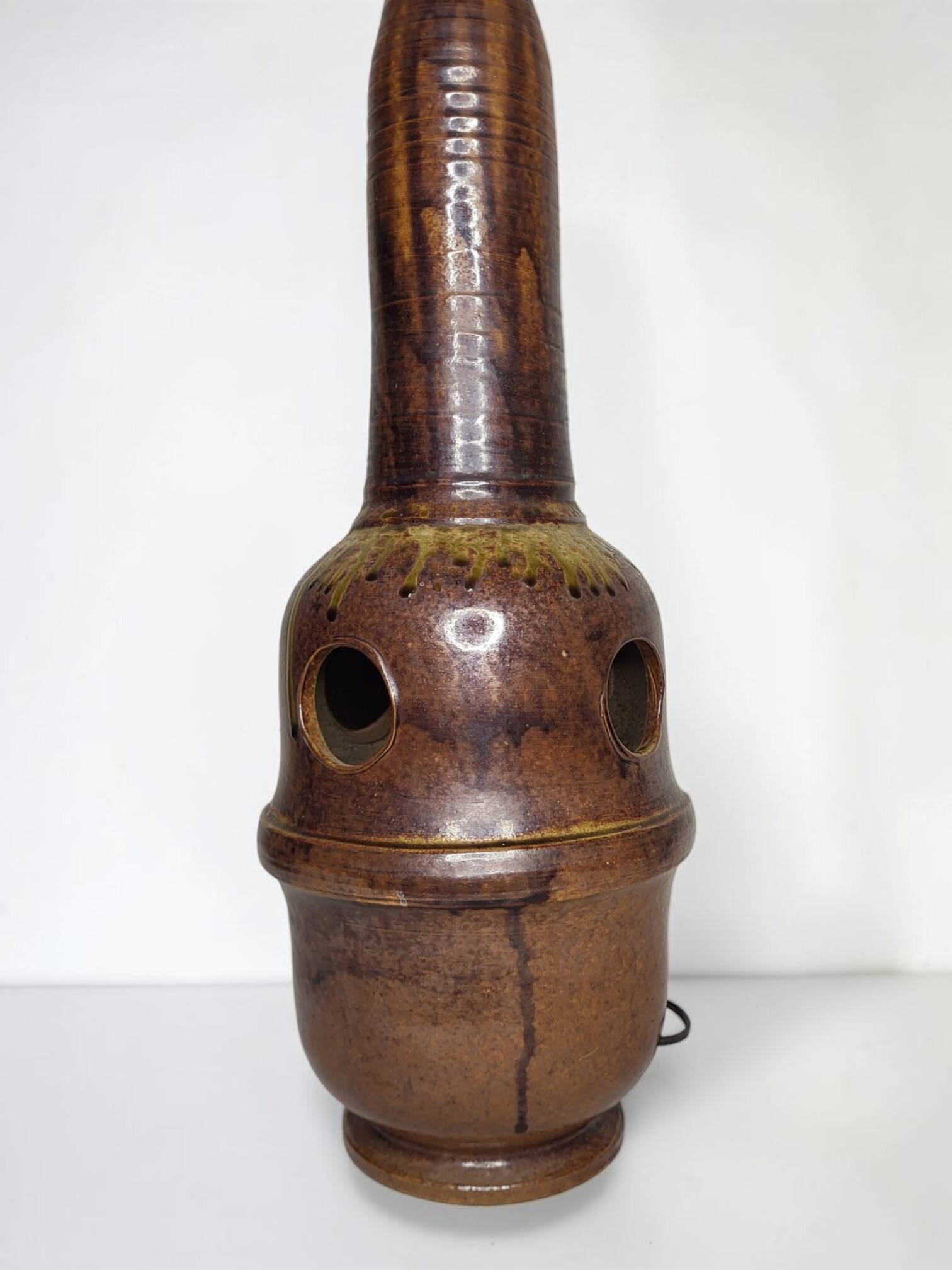 Stoneware lamp from Puisaye