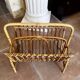 Rattan magazine rack