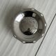 Coquillor butter dish in shiny silver metal