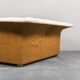 2 seater sofa in brown linen 70