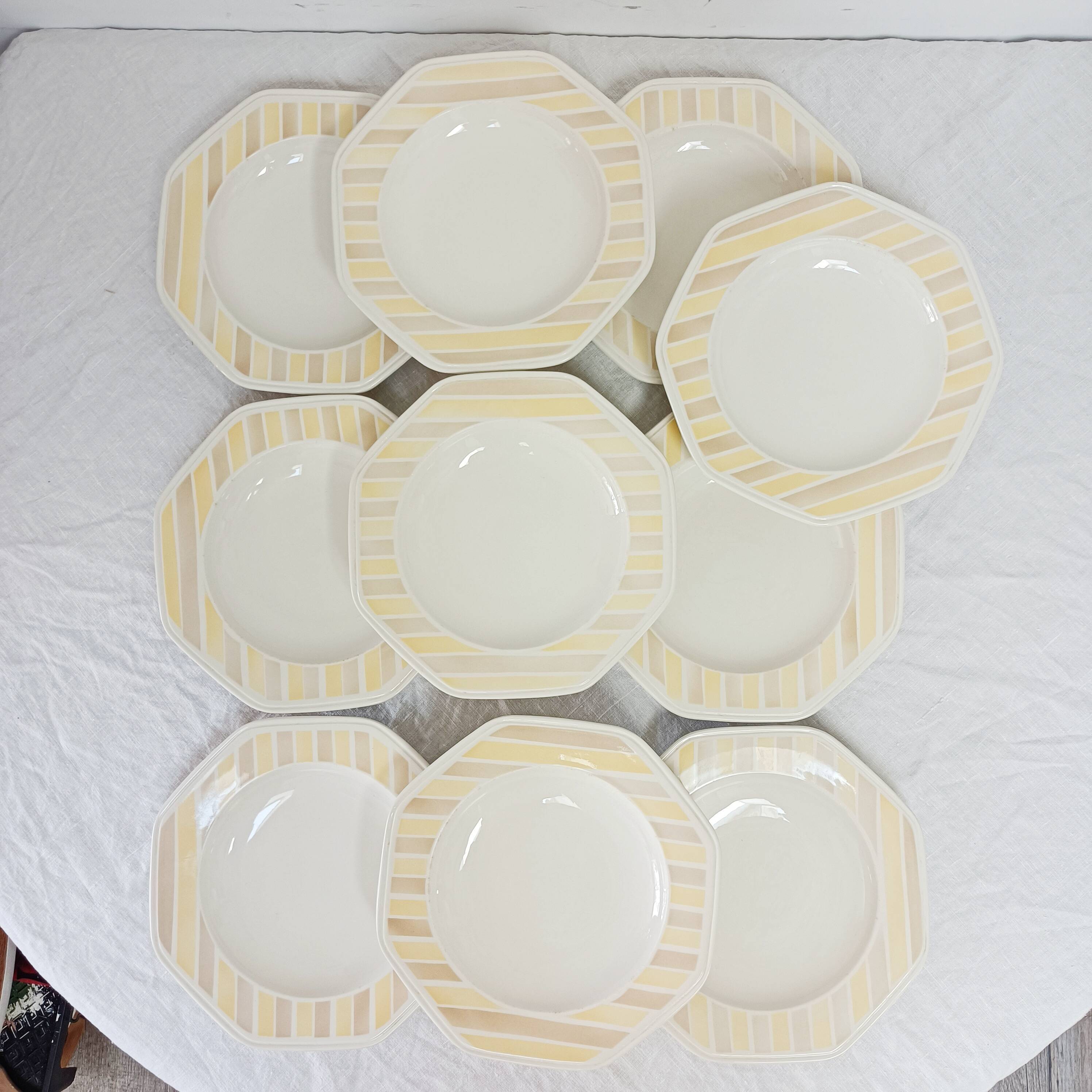Lot de 10 assiettes creuses Moulin des loups