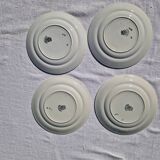 Set of 4 old dessert plates, Earthenware, Ironstone, Sté Amand