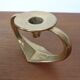 Brutalist Heart-Shaped Bronze Candlestick by Michael Harjes, 1960s