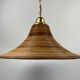 Pencil split reed rattan bamboo and brass pendant Lamp, 1970s