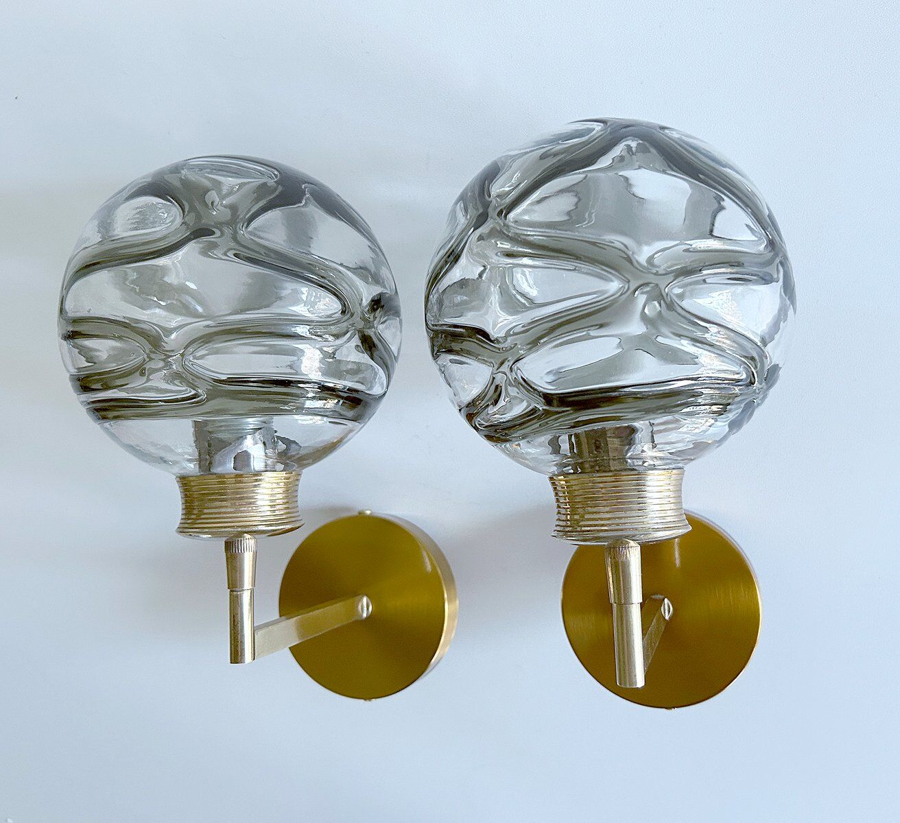 Paire de appliques en verre de Murano vintage