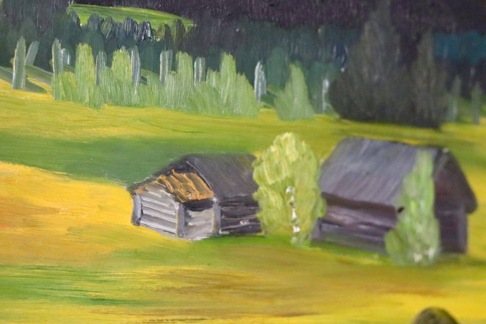 Oil on panel "Fåbo, Sonfjället" by J. Hock