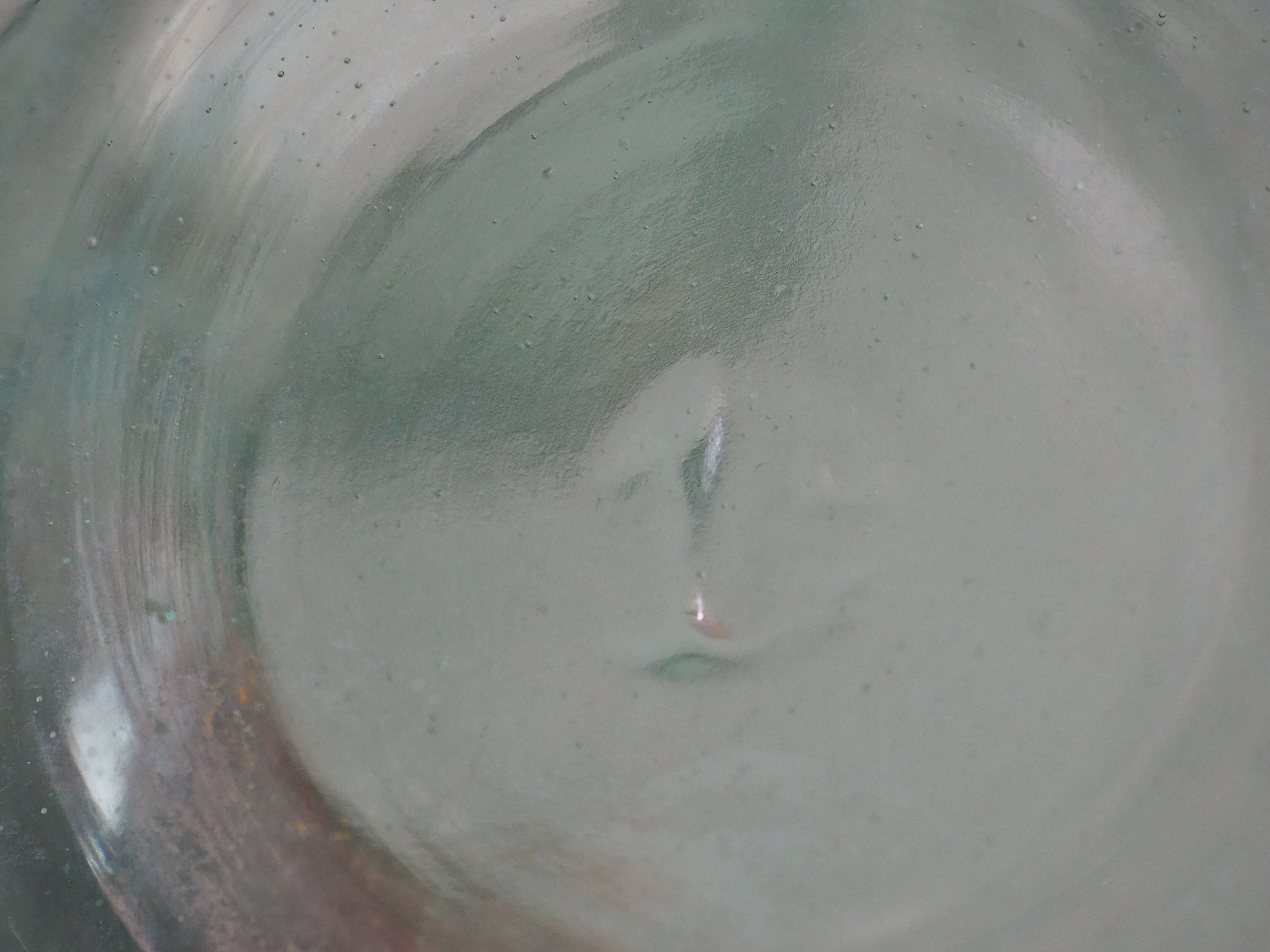 Green "ideale" glass canning jar