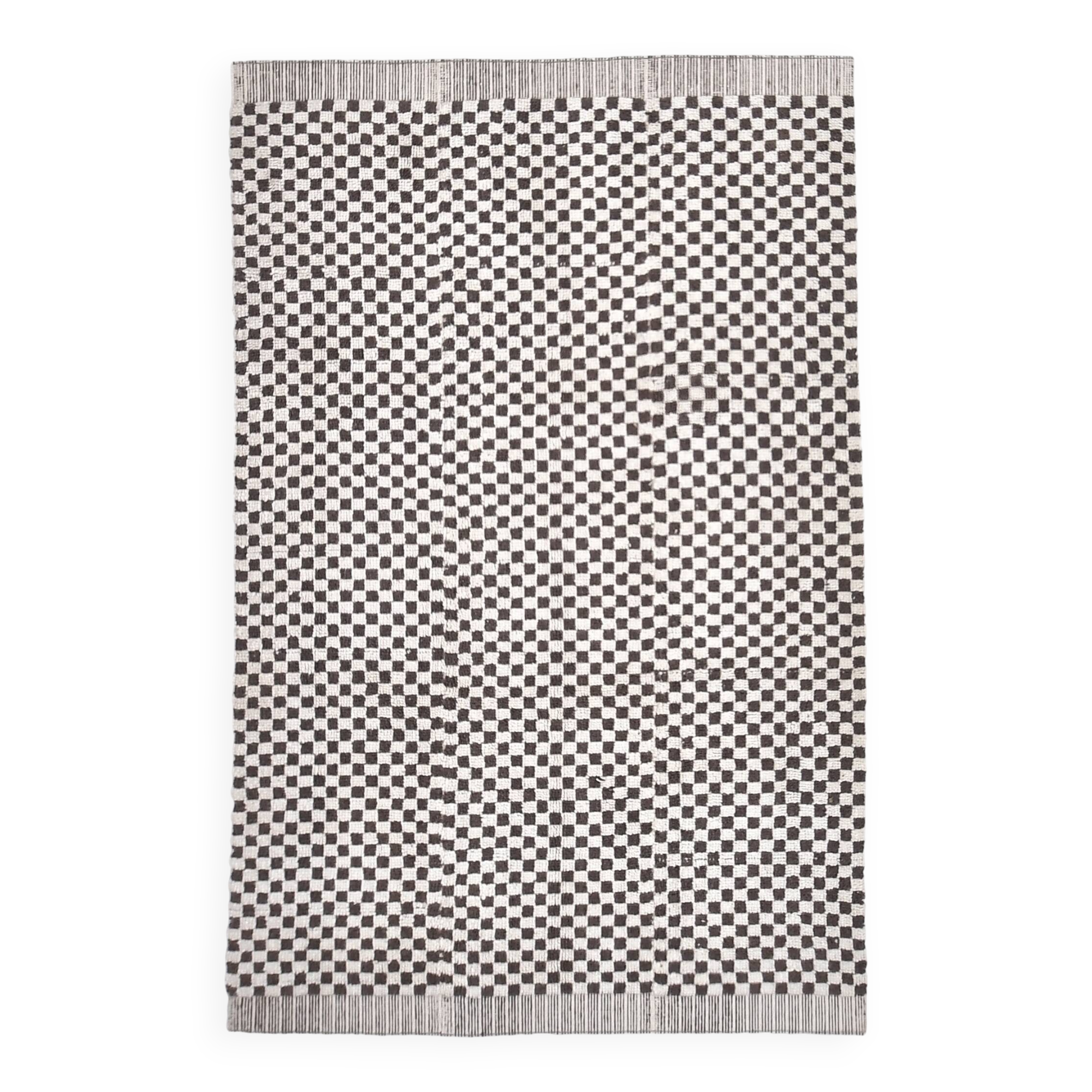 7x10 Checkered Moroccan Rug, 200x298Cm