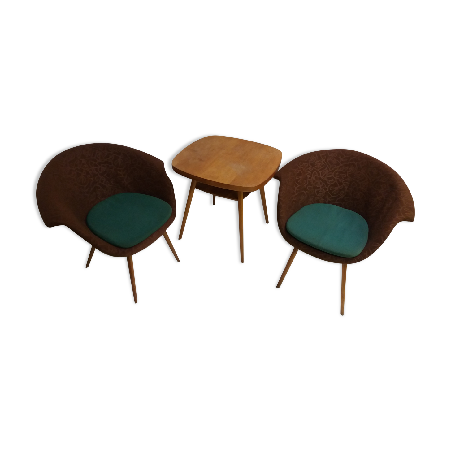 1960 Navratil armchair and coffee table, Czechoslovakia