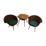 1960 Navratil armchair and coffee table, Czechoslovakia