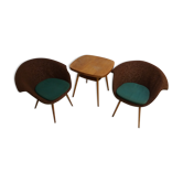 1960 Navratil armchair and coffee table, Czechoslovakia