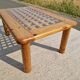Vintage modernist coffee table in pine.