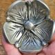 Mini lotus ashtrays in silver-plated metal