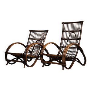 Paire de fauteuils lounge