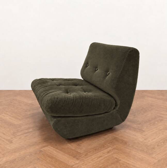 Reupholstered Roche Bobois armchairs