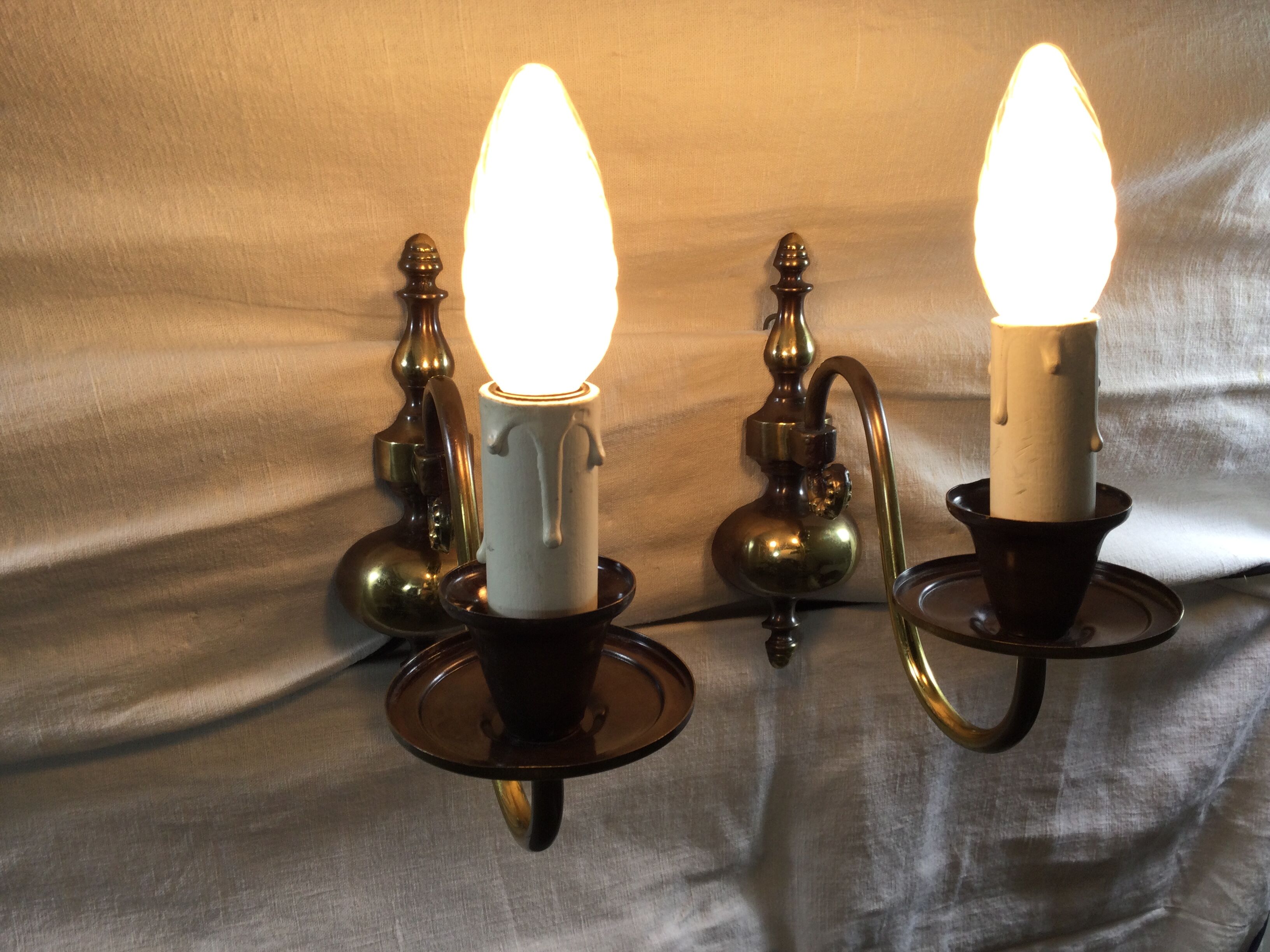 Dutch pair of sconces