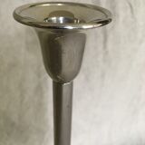Twisted chrome metal candlestick