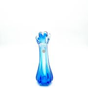 Vase Swing Sculptural – Stretched Glass Azure Blue – Korean Craftsmanship 1970