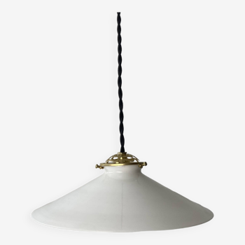 Old conical pendant in vintage opaline