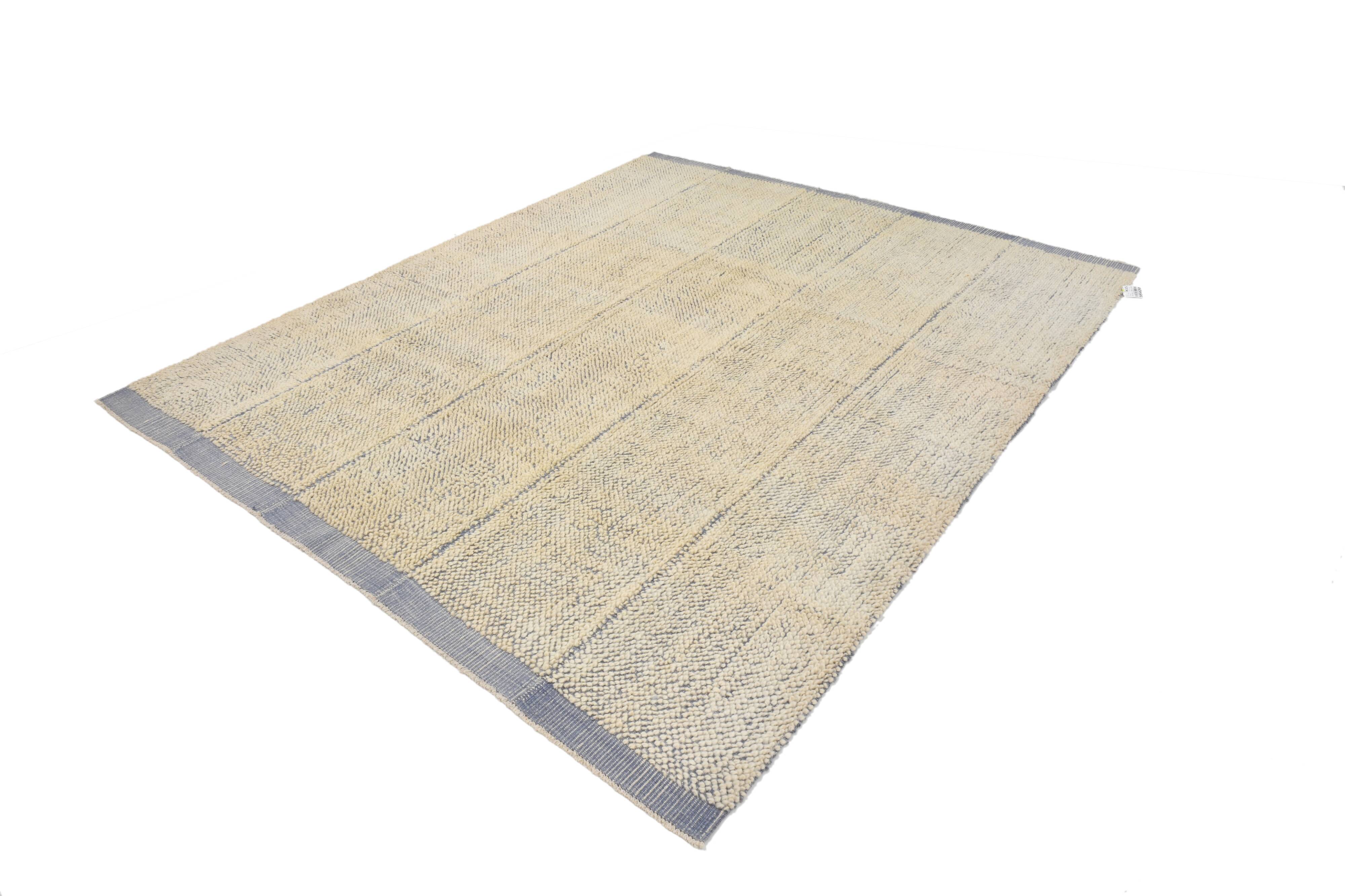 8x10 Blue & Beige Large Vintage Kilim Rug, 250x298Cm