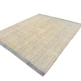 8x10 Blue & Beige Large Vintage Kilim Rug, 250x298Cm