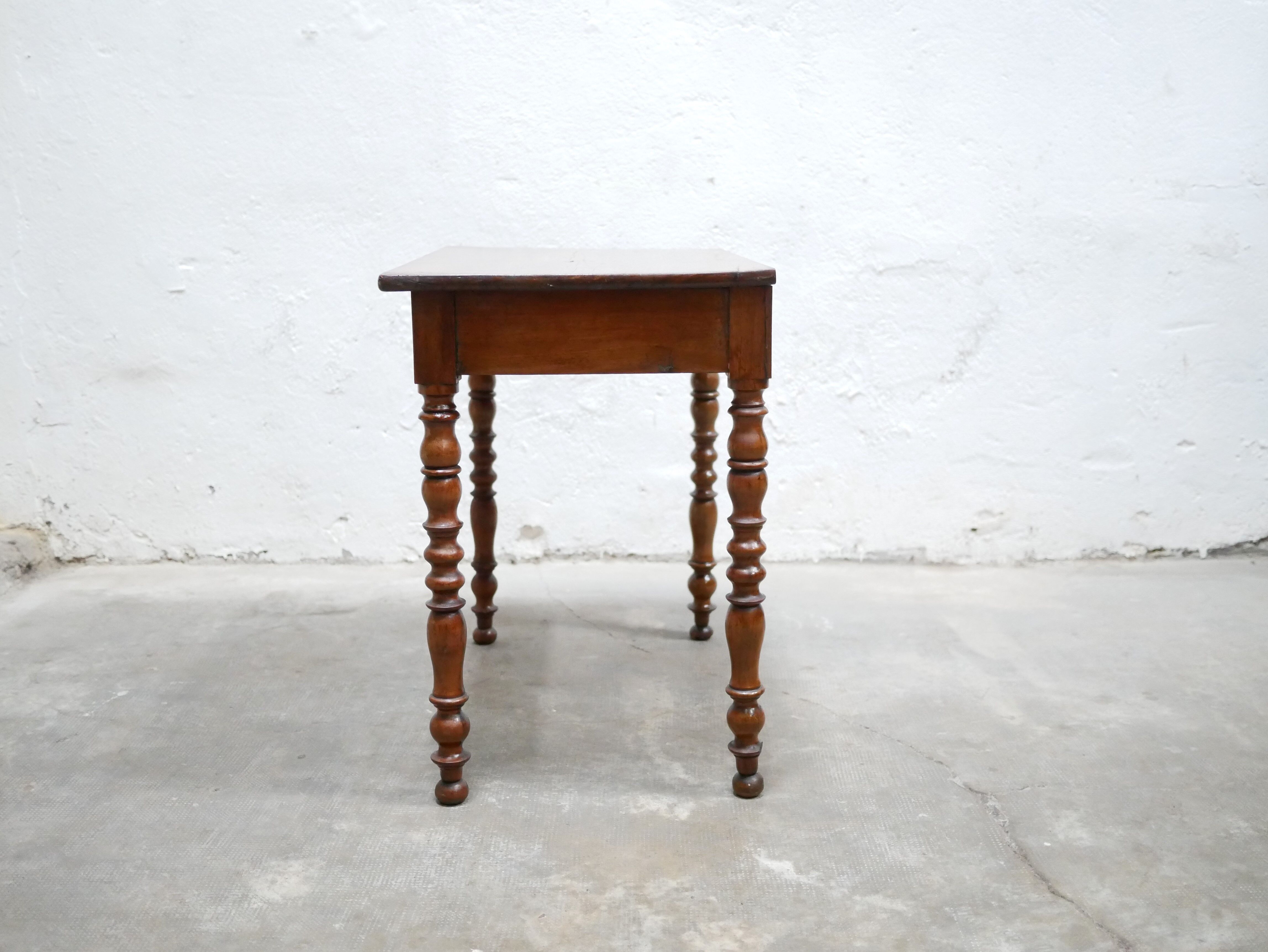 Vintage wooden desk side table