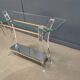 Brass and lucite console table, 1970s