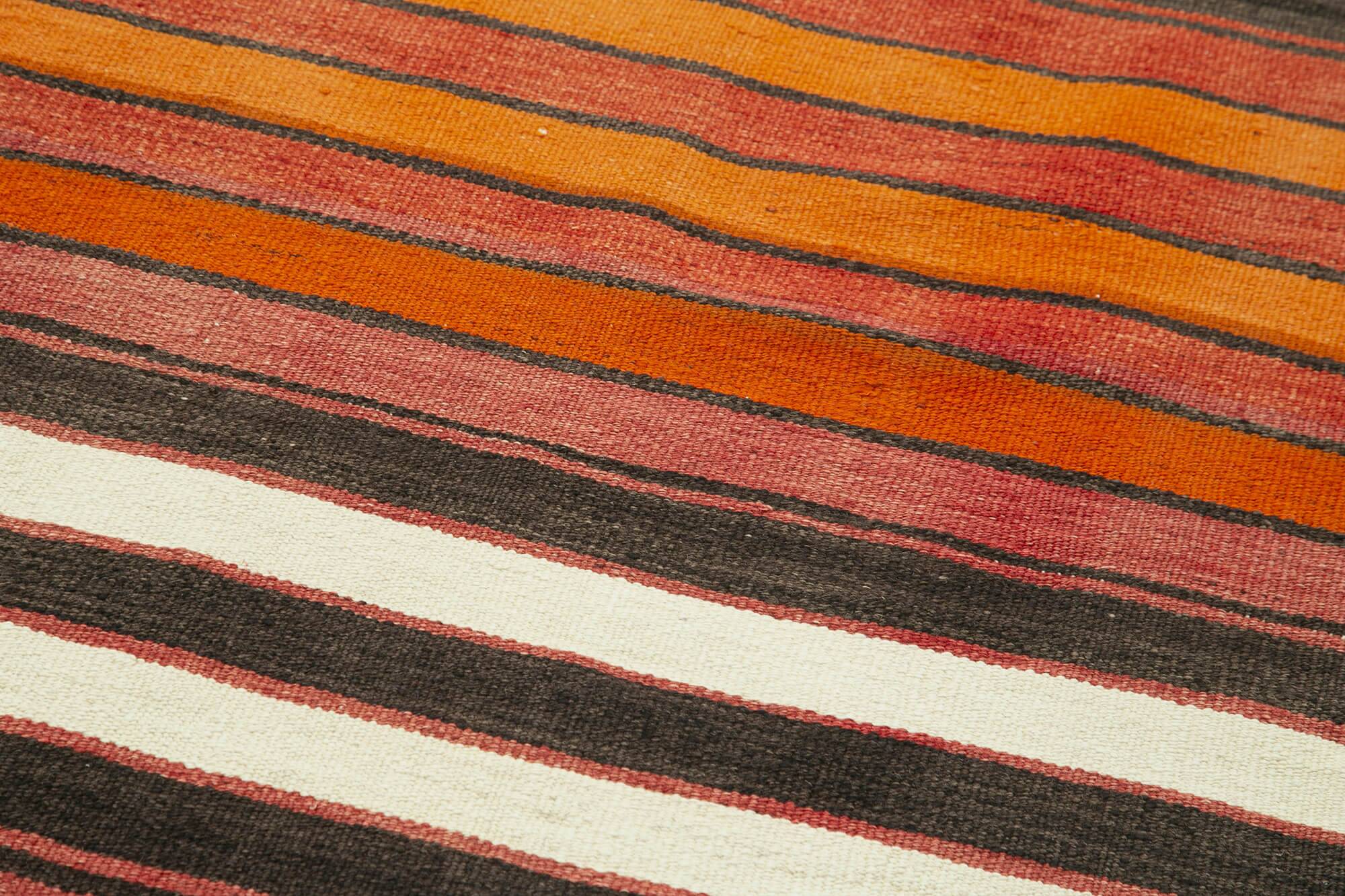 Turkish Handmade Vintage Anatolian Kilim 92 cm x 319 cm