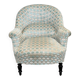 Napoleon III toad chair, late 19th century, reupholstered.