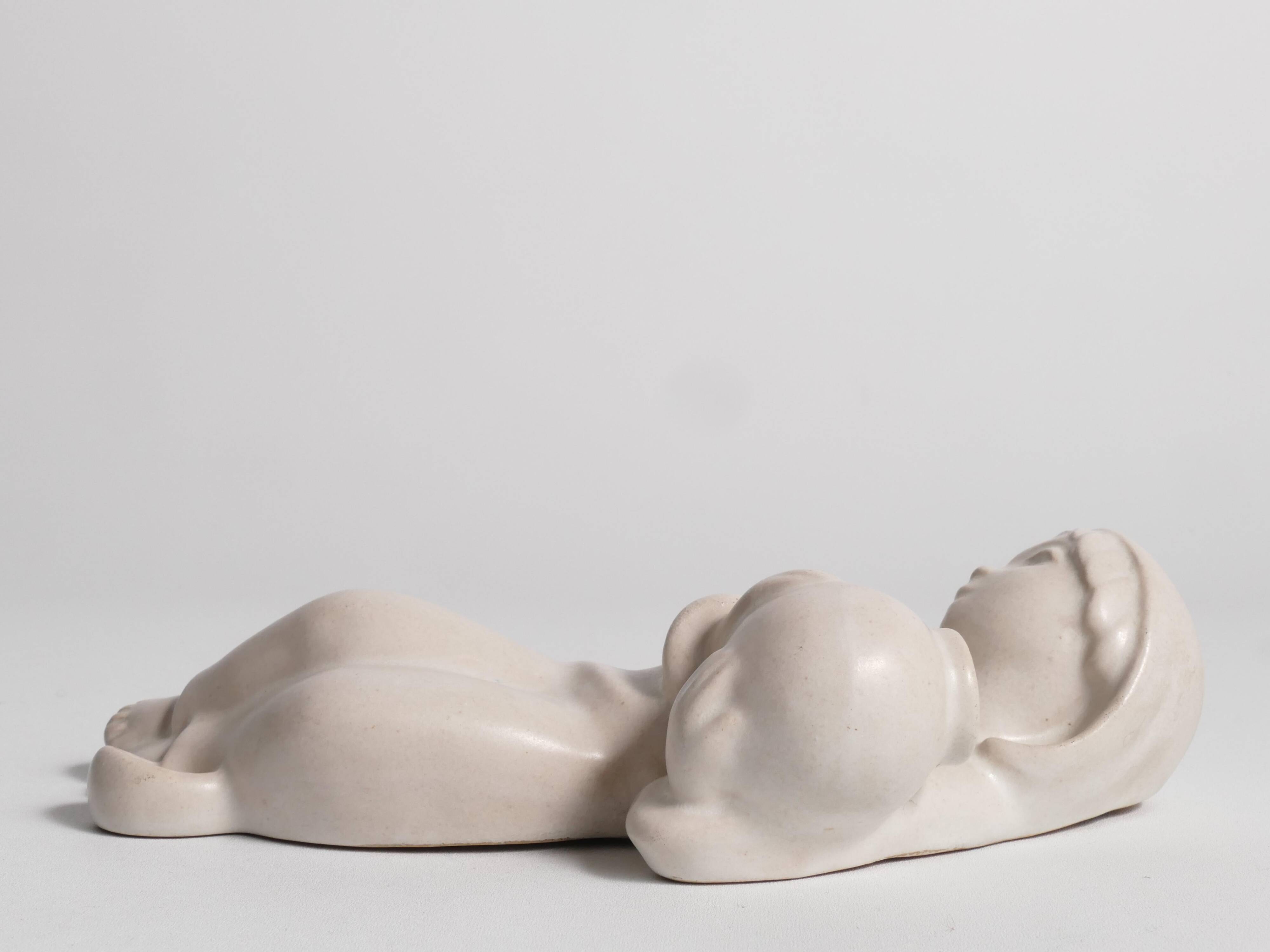 White Sconce with Boy Motif by Marianne Starck for Michael Andersen & Son