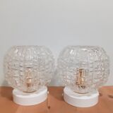Paire d'appliques globe vintage