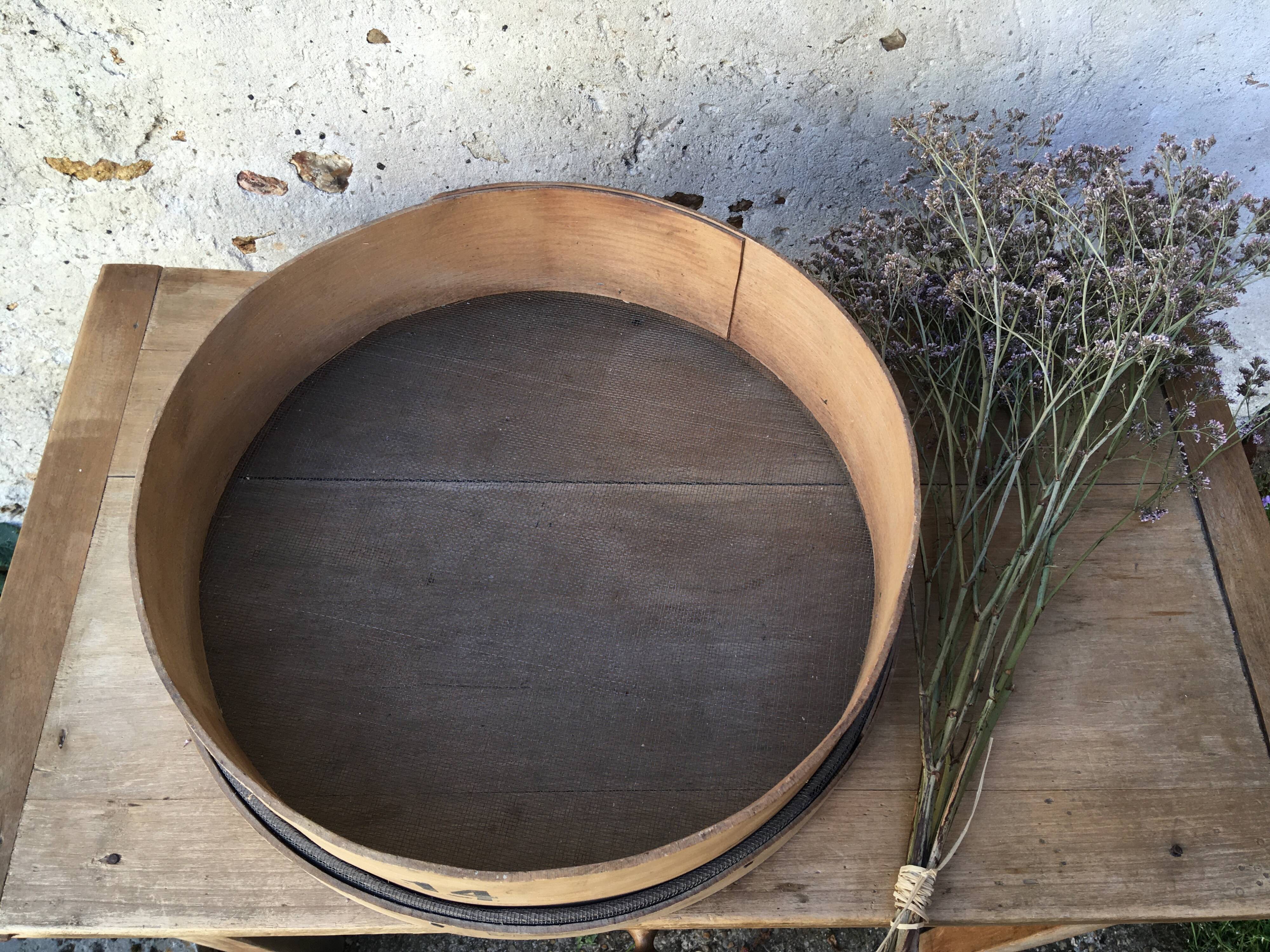 Vintage wooden sieve