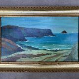 Marine painting Désiré-Lucas early twentieth oil on canvas