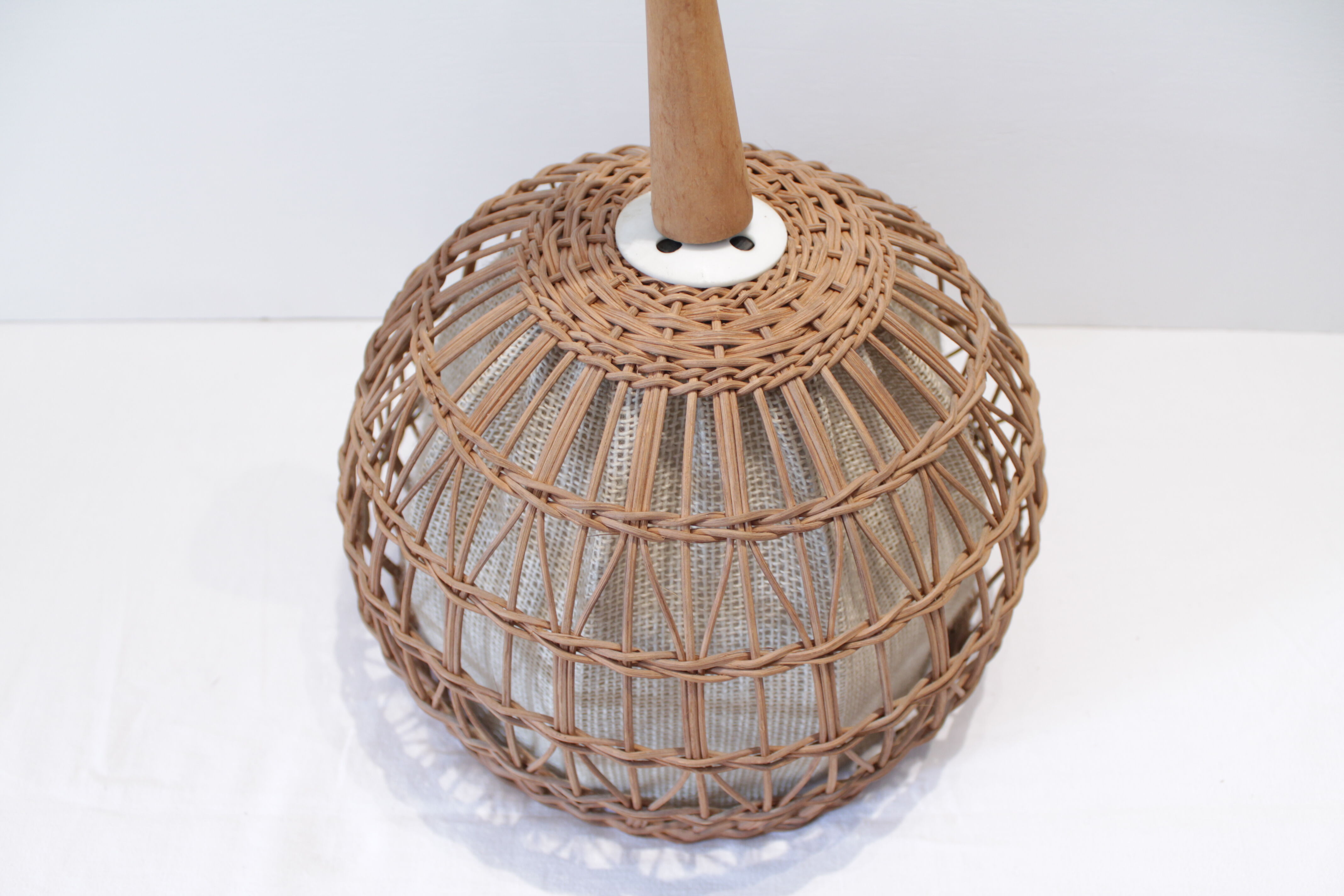 Boulle rattan chandelier