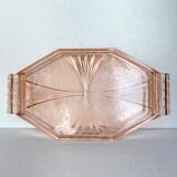 Art Deco pink glass top