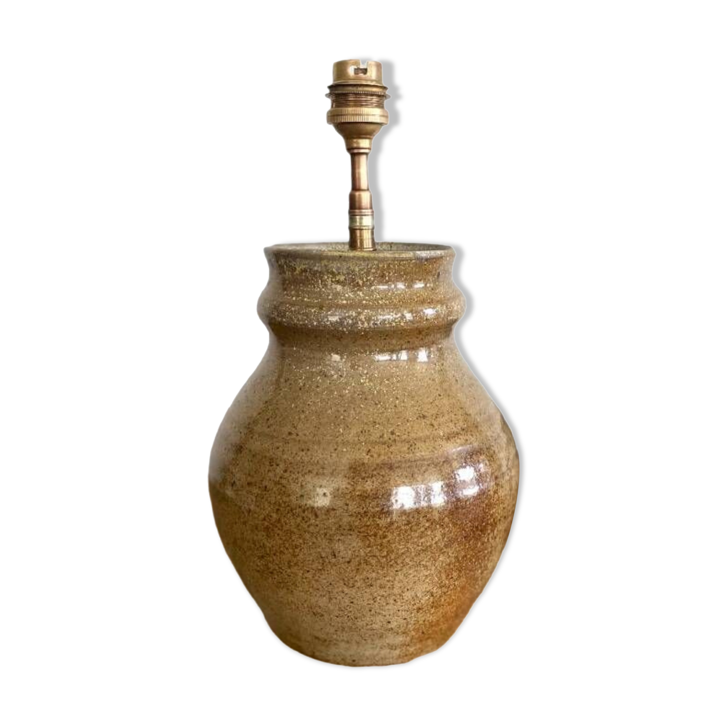Pied De Lampe En Céramique Blanc Cassé – Style Raku, Affleurant Urban Habitat