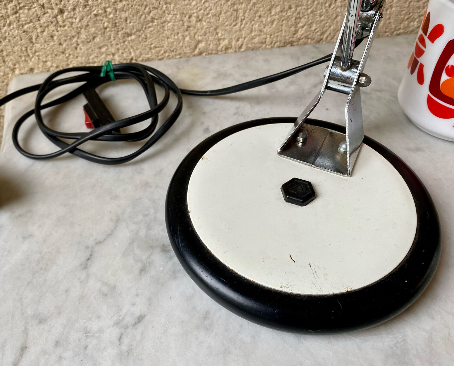 Aluminor articulated desk lamp France vintage 70s