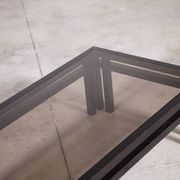 Wood and glass coffee table by Jean-Michel Wilmotte