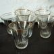 Lot 6 glasses gilding art deco 30/50 years golden circles