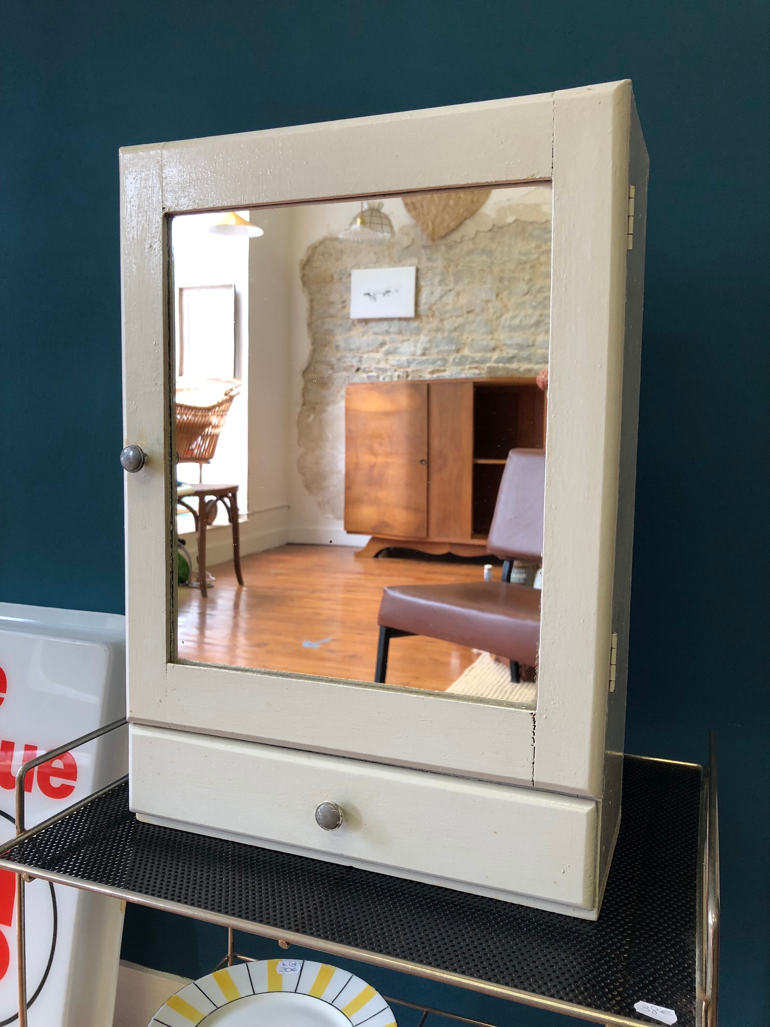 Wooden medicine cabinet