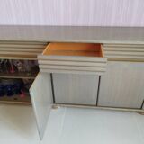 Buffet en rotin gris et brun Robertti
