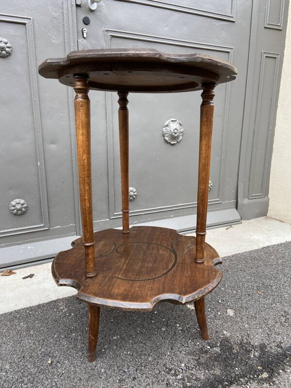 Console sellette Art Nouveau Jugendstil noyer 1900