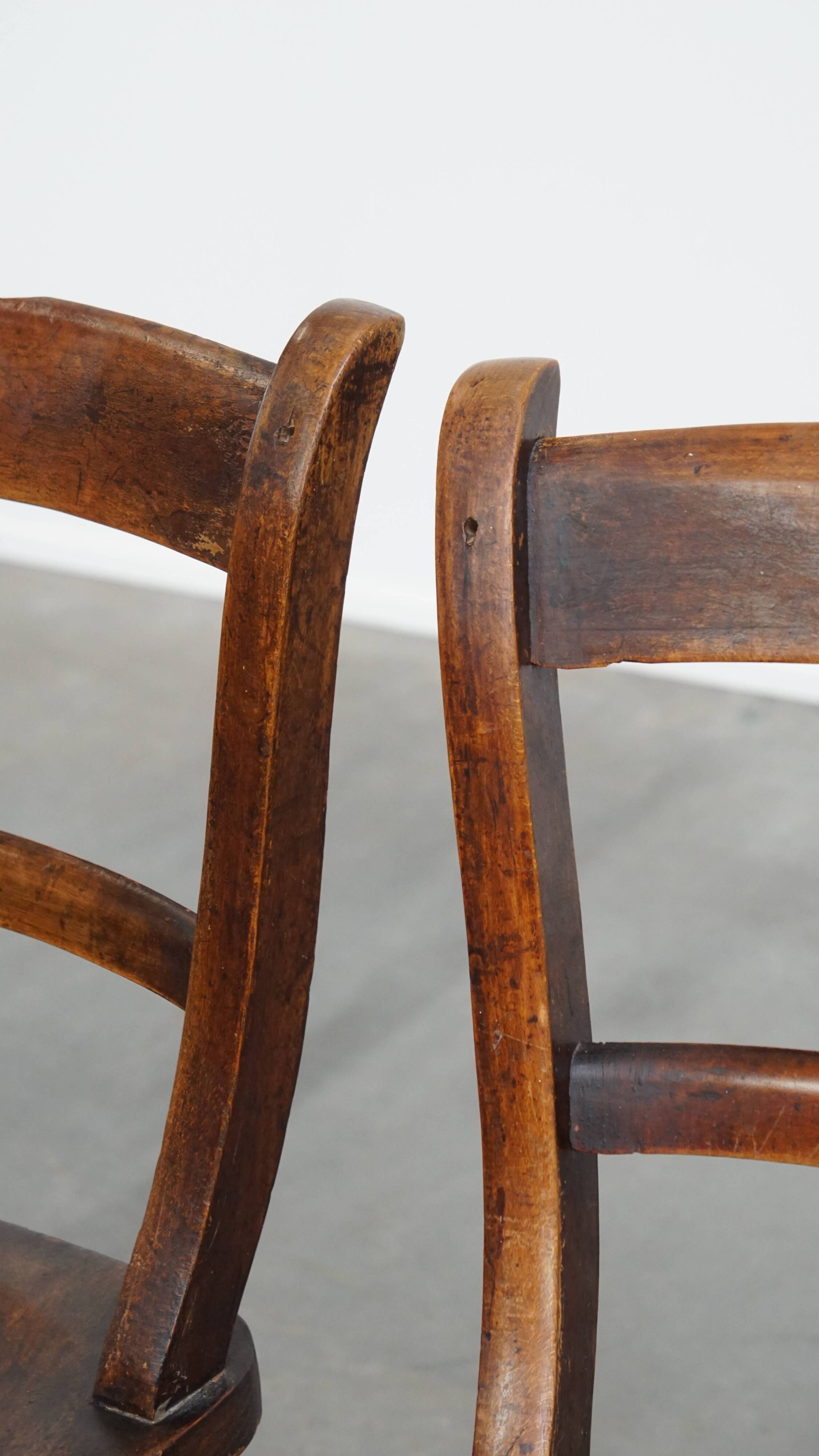 Set of 12 antique English Oxford dining/kitchen chairs