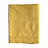 Drap ancien en lin et coton teinté en jaune curry