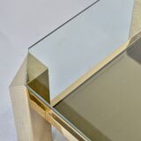 23kt Gold Plated Midcentury Coffee Table By Belgo Chrome. Vintage / Modern