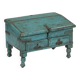 Blue desk chest old desk with drawers